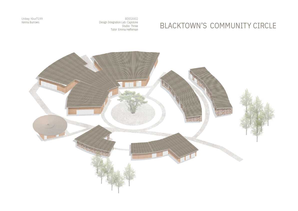 Axonometric view of the Community Centre