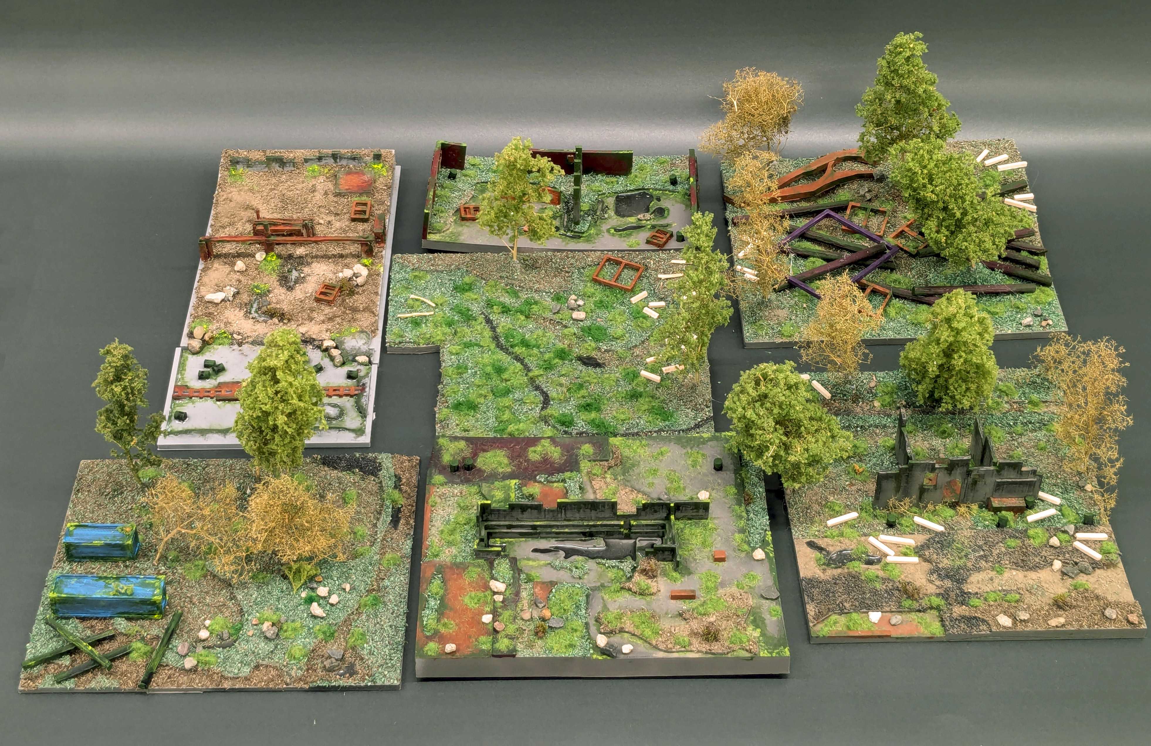 Individual miniature physical models of the seven design interventions on site. These models were done in rigorous detail to further investigate that "gap" between the real and recreation.