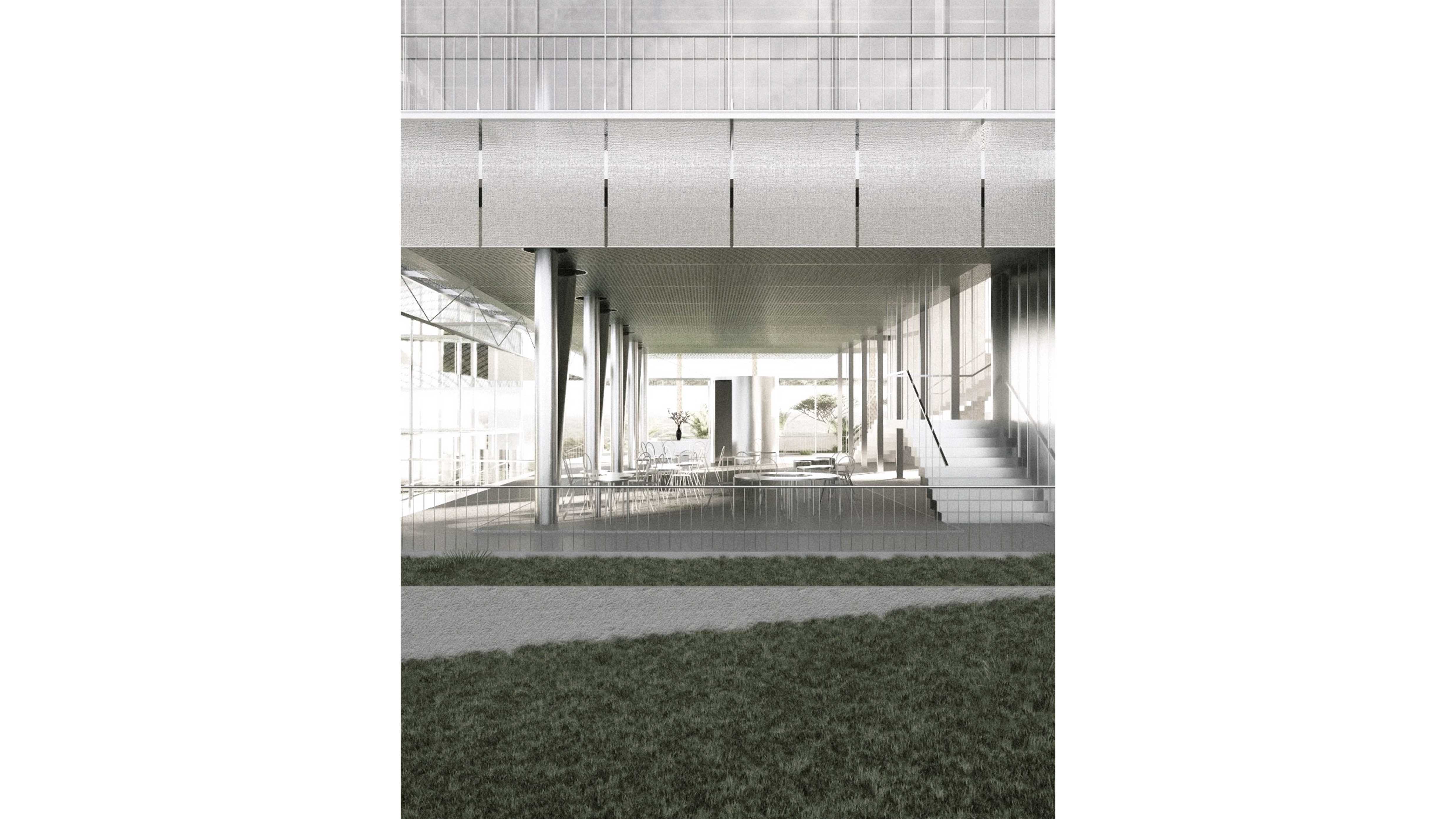 render of the main building entrance