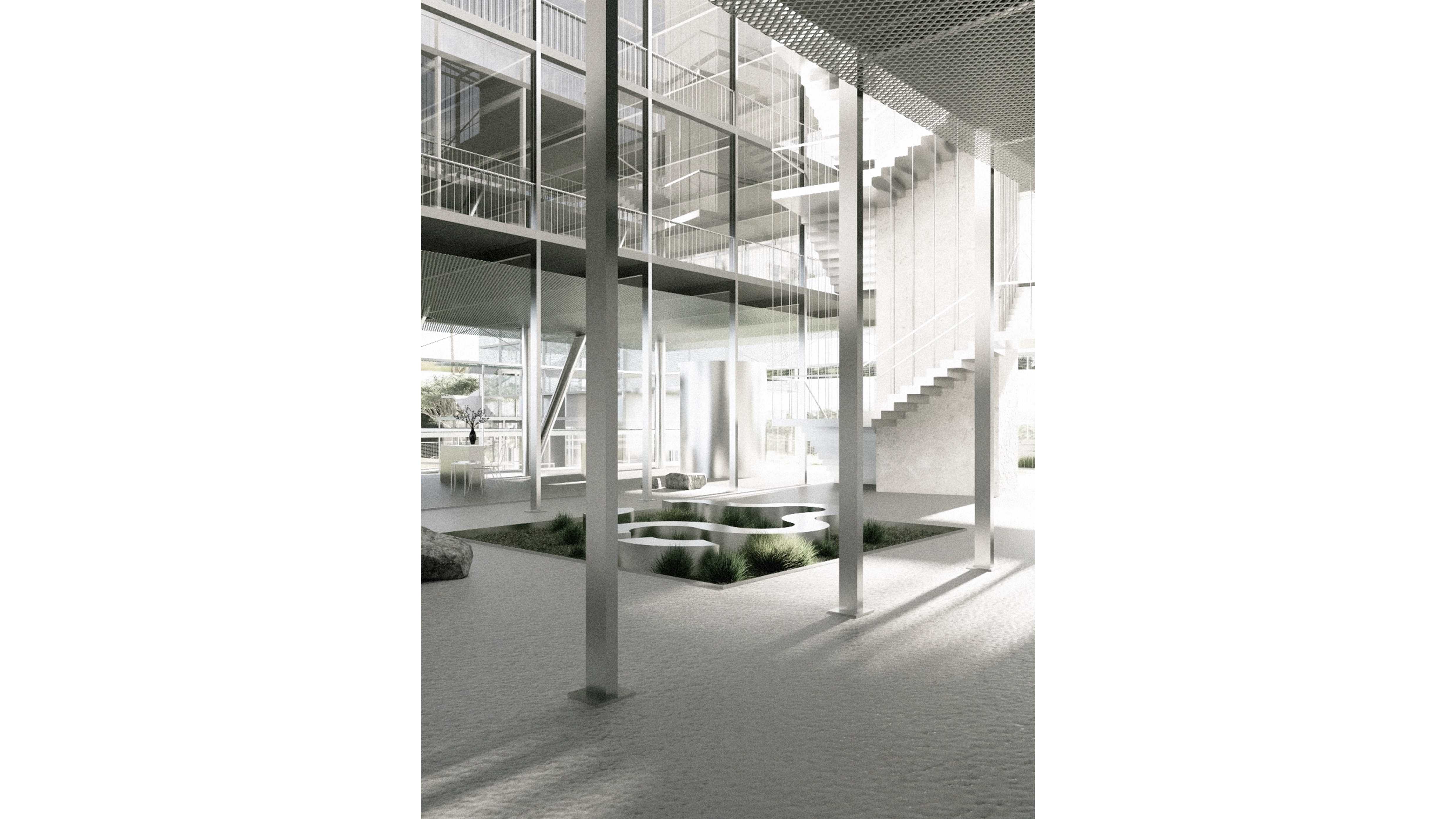 render of the atrium