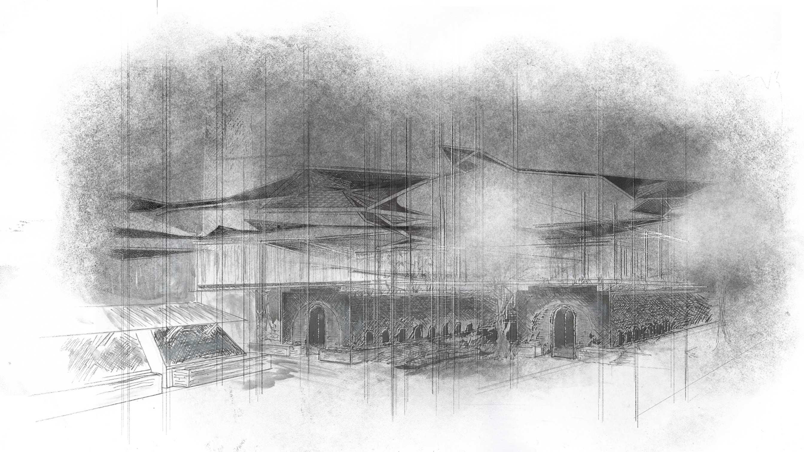 Downdraft Kilns, view at night