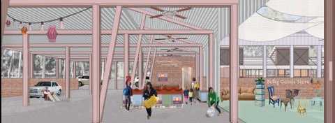 interior photo of the community environment centre 1:35 model