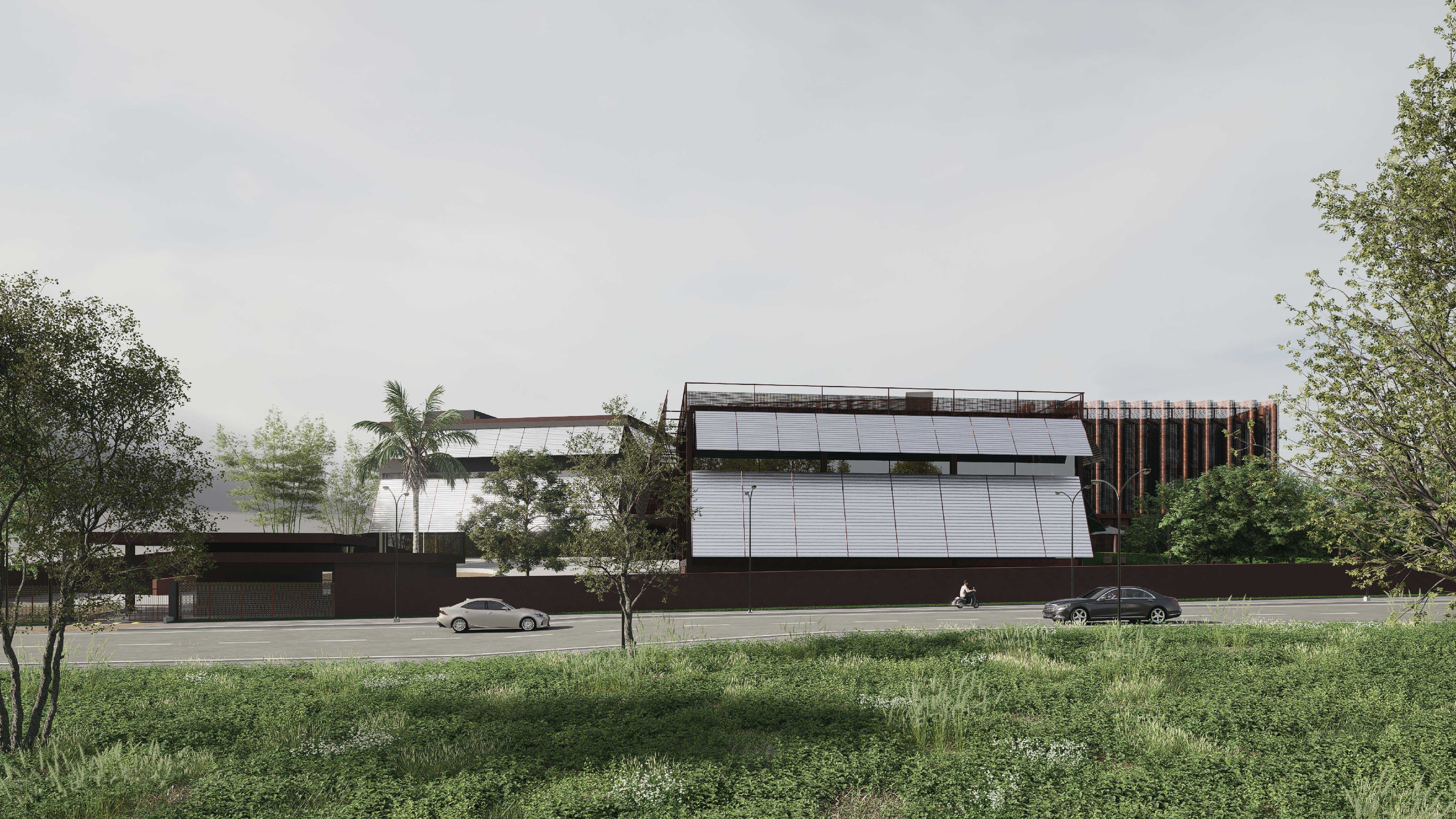 Street view of the Thailand embassy in Nusantara, Indonesia.
