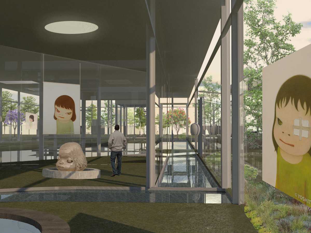 The landscape and architecture take on different moods according to the changing seasons and changing weather, just like the various moods that the artwork evokes. 