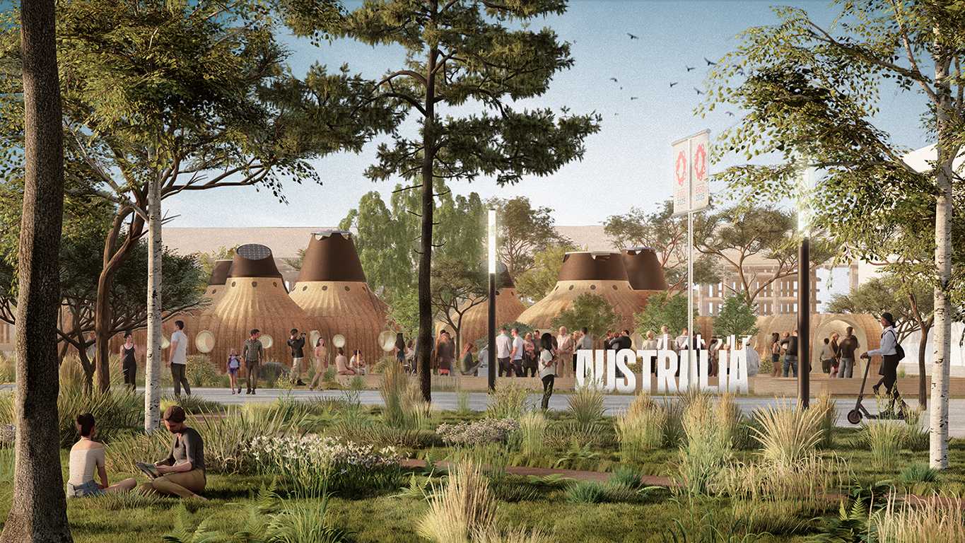 Visualisation of the Proposed Australian Pavilion: Architectural Prototypes for Nurturing the Threatened Ecology in Outback. Combining Vernacular and Innovative Building Strategies for Adaptive Living.