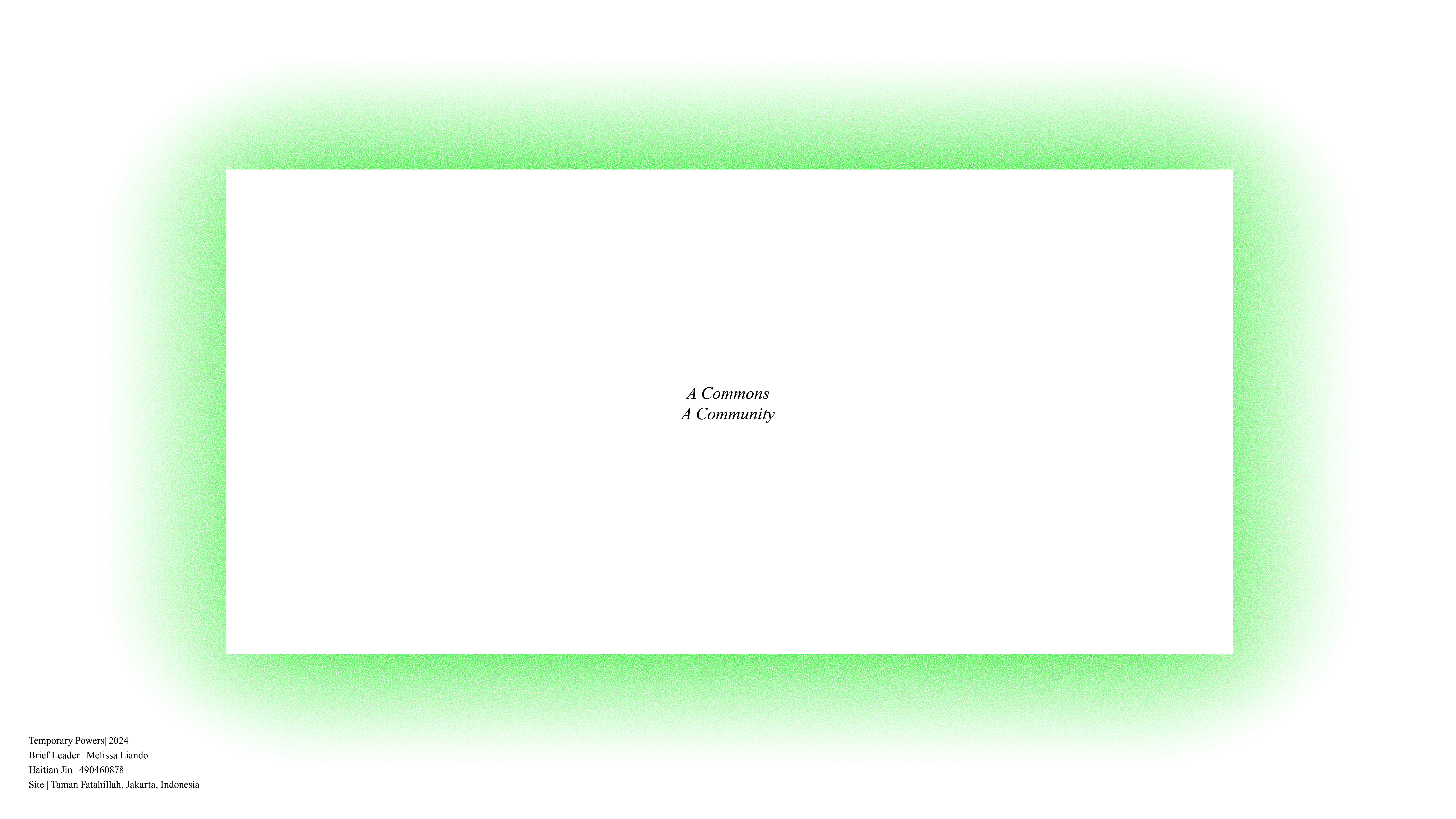 A Commons, A Community