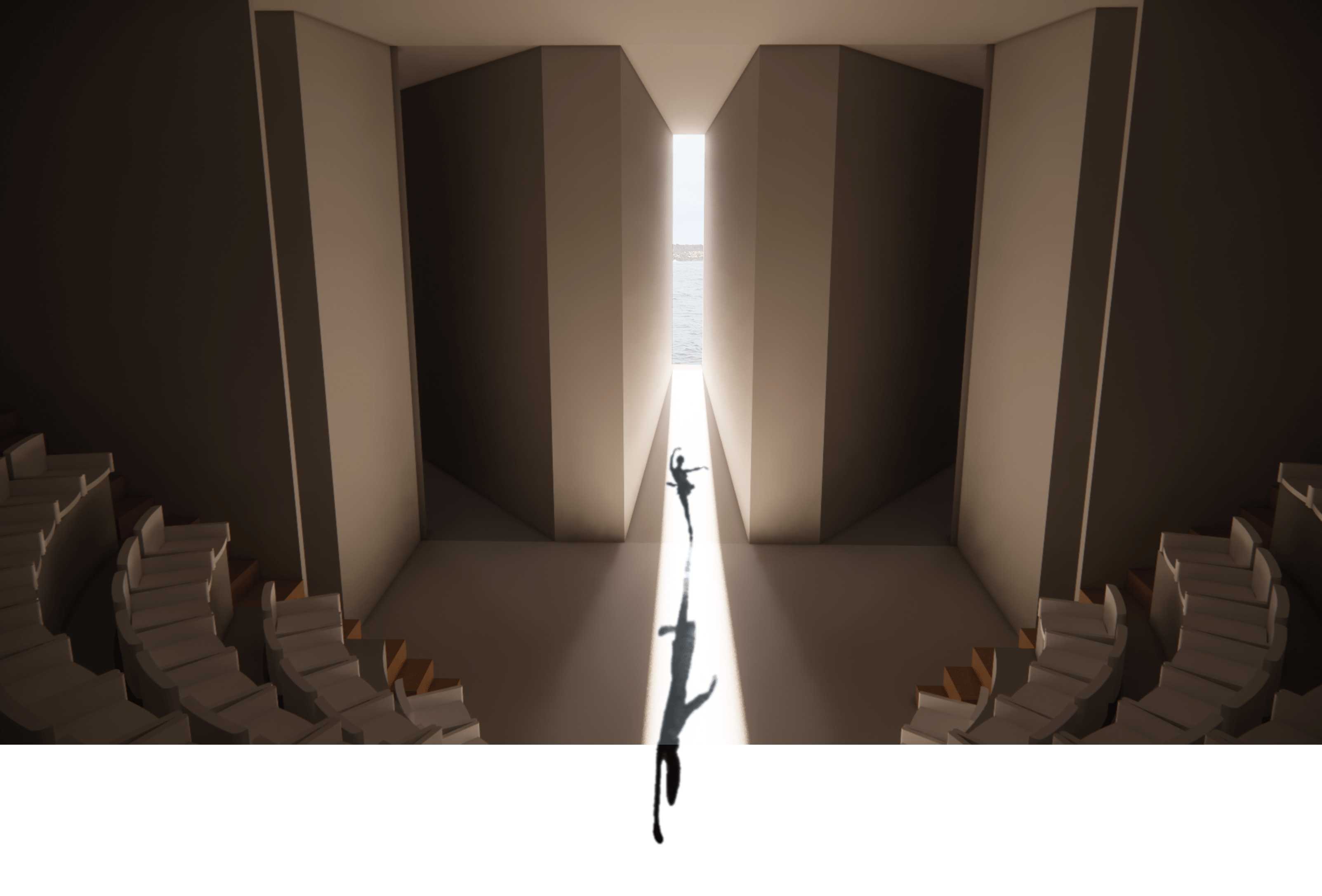 dancer in the central vista during the afternoon