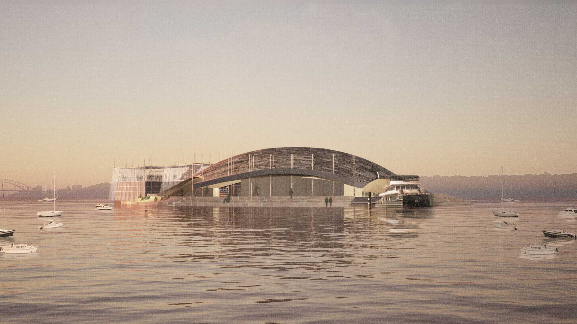 Theatre at low tide.