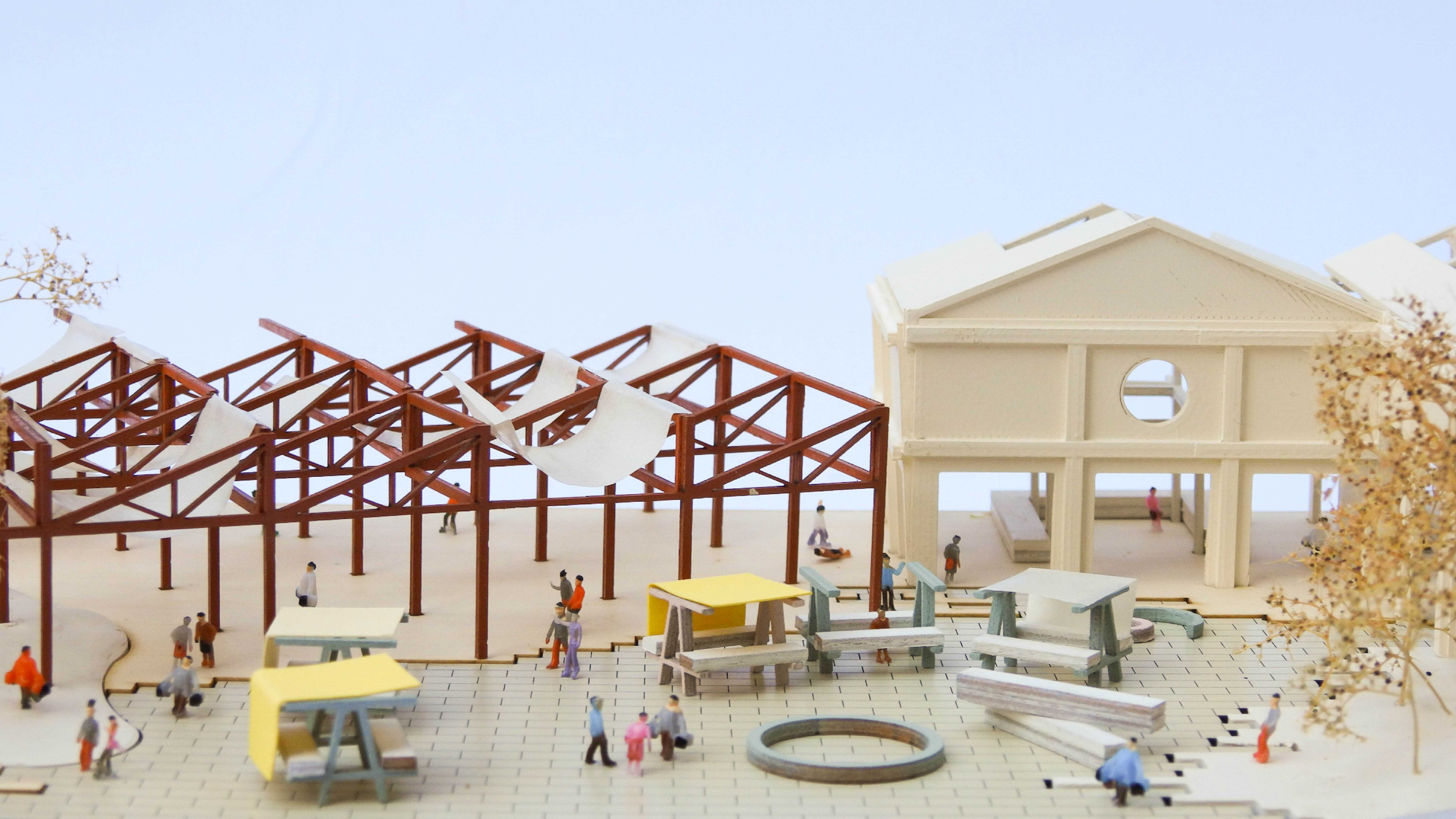 1-200 Model of Urban Square