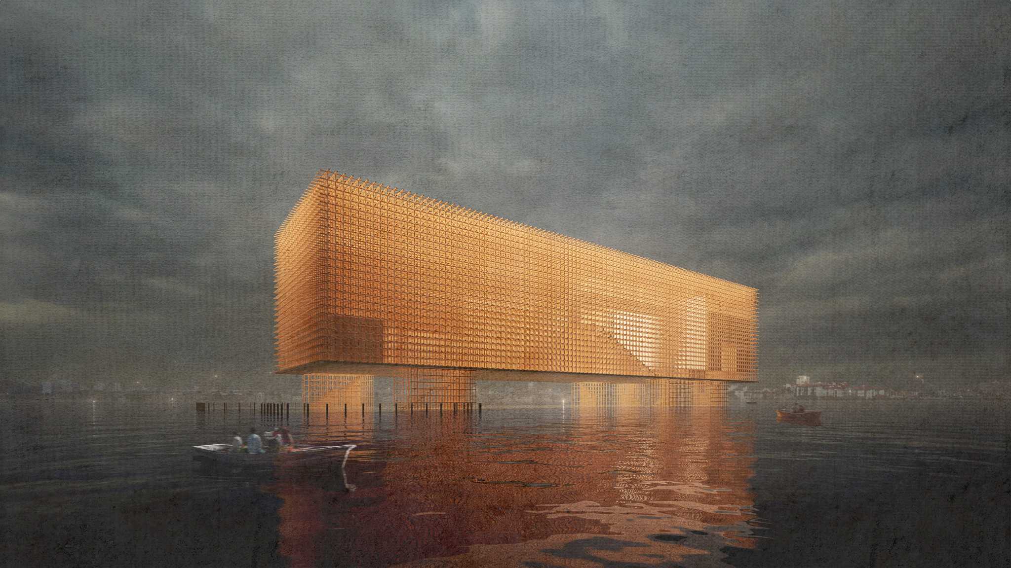 Exterior Render of the Floating Theatre
