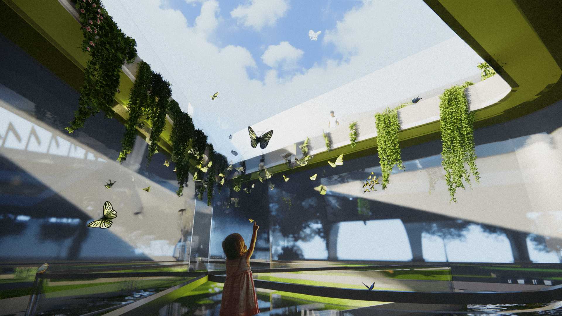 ‘Beneath the Canopy’ is a visionary Community Center that fosters a micro-ecosystem of architecture. Designed to cultivate edible native plants, it promotes biodiversity and environmental harmony within urban spaces.