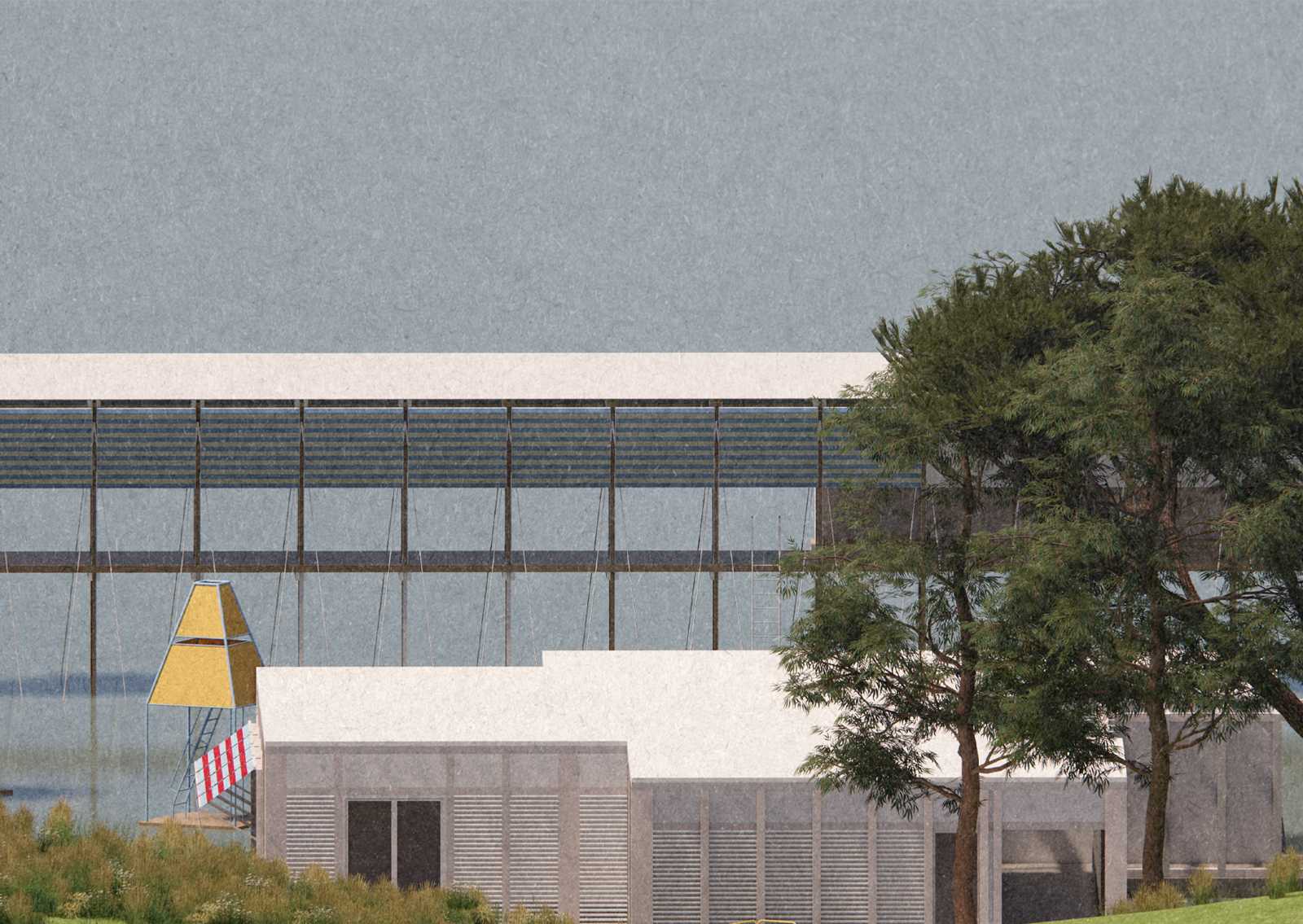 The view looking down towards the theatre