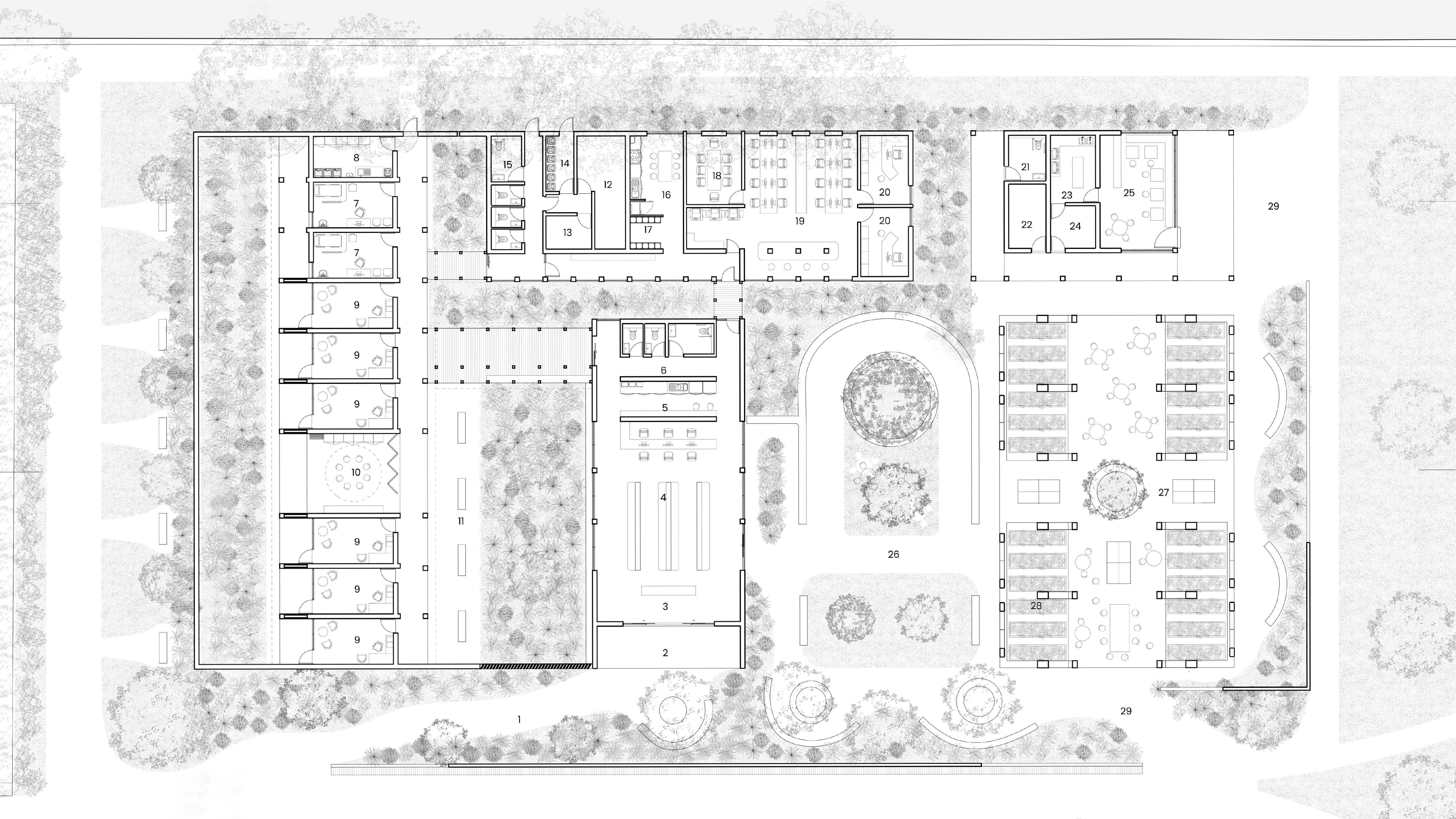 Crescent Youth Mental Health Centre and Sport Community Garden Floorplan
